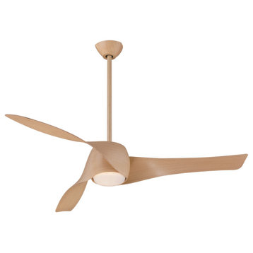 Minka Aire F803DL-MP 58" Ceiling Fan with LED Light and Remote Control, Maple