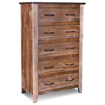 Addison Rustic Solid Wood Highboy Dresser