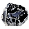Bull Moose Crystal Sculpture