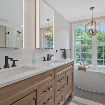 Transitional Primary Bathroom Design Cockeysville, MD