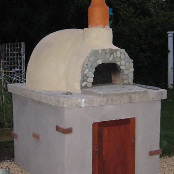 Backyard wood fired pizza oven