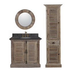 Abel 36 inch Rustic Single Sink Bathroom Vanity - Bathroom Vanities And Sink Consoles