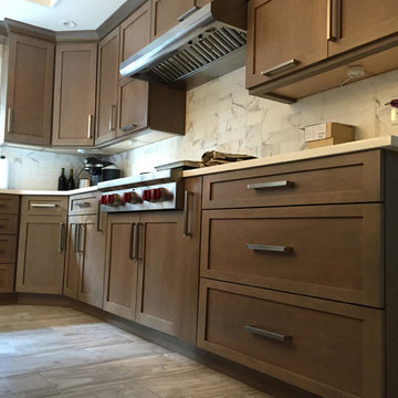 Gray Contemporary Kitchen