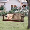 Torch Wood Front Porch Swing with Chains