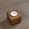 Modern Premium Oak Tealight Candle Holder With Tealight