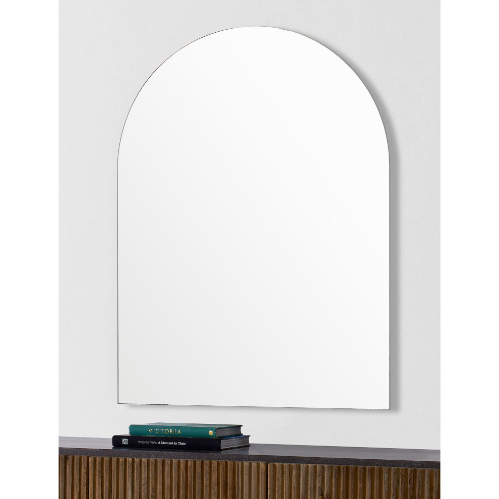 Aldrin All Glass Wall Mirror 30" x 40" Contemporary Wall Mirrors