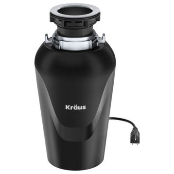 Kraus KWD100-75 WasteGuard 3/4 HP Continuous Garbage Disposal - Black