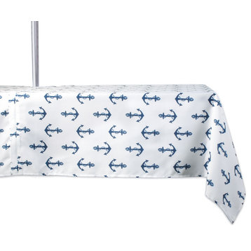Anchors Print Outdoor Tablecloth With Zipper 60X120