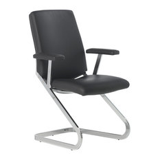 Without Wheels Office Chairs Houzz Sitia Black Mid Back Office Chair Without Wheels Chairs