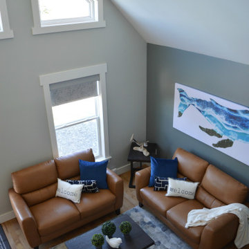 Bambury's Hillside Chalet Living Room- Loft View