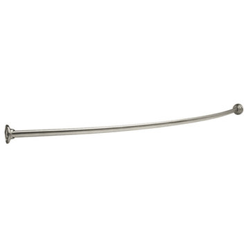 Delta 5' Shower Rod With Bracket, Stainless Steel