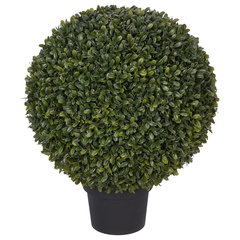 4 Pcs 11 Inch Artificial Plant Topiary Balls Outdoor Round Boxwood Balls  Large Garden Spheres Faux Decorative Greenery Balls 