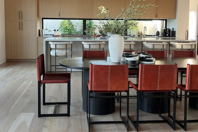 Example of a large minimalist dining room design in San Diego