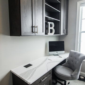 Contemporary Office & Laundry Room Combo with Dog Features in Lakeville
