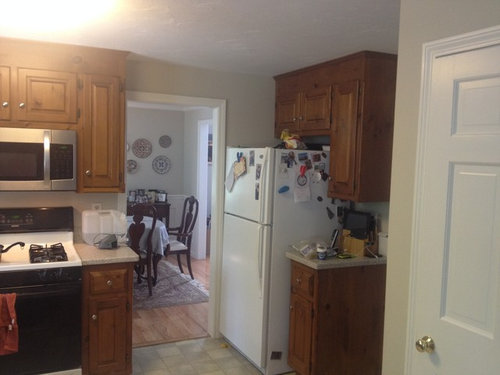 Knotty Pine Kitchen- Custom Cabinets can I stain/paint or ...