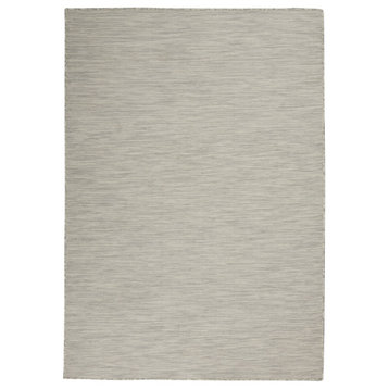 Nourison Positano Contemporary Area Rug, Light Grey, 5'x7'