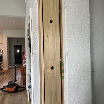 Feature wall with electric fireplace