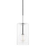 Mitzi by Hudson Valley Lighting - Belinda 1-Light 13" Pendant, Polished Nickel, Clear Glass - Features: