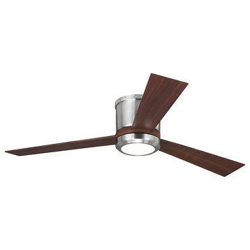 Monte Carlo Fan Co. Clarity Indoor Ceiling Fan, Steel/Teak ABS