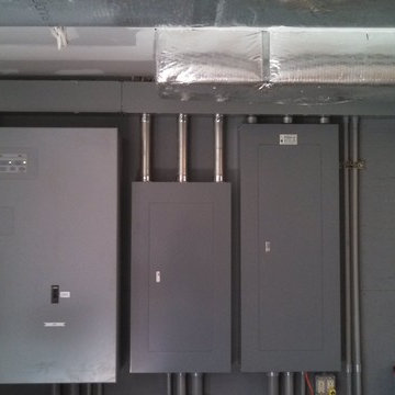 Main electric service with 400 amp automatic transfer switch for generator.