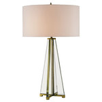 Currey and Company - Currey and Company 6557 Lamont - One Light Table Lamp - The best examples of modern design standout becausLamont One Light Tab Brass/Clear Optic Cr *UL Approved: YES Energy Star Qualified: n/a ADA Certified: n/a  *Number of Lights: Lamp: 1-*Wattage:75w A bulb(s) *Bulb Included:No *Bulb Type:A *Finish Type:Clear/Brass