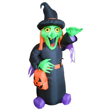 Halloween Inflatable Witch, 4'