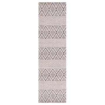 Safavieh Marbella Mrb320G Striped Rug, Silver/Black, 2'3"x9'