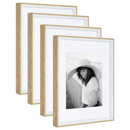 Gibson Modern Transitional Frame Set Of 4, White, 11x13
