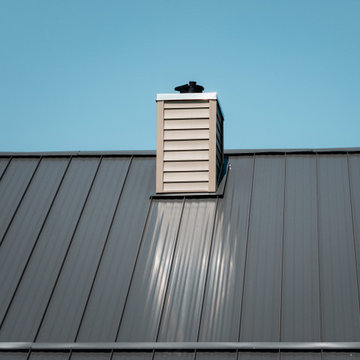 Grey Metal roof and ventilation