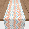 Coral & Blue Aztec 16x72 Table Runner