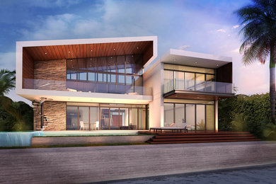 Minimalist exterior home photo in Miami