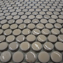 Mosaic Tile - Cerastone Cream and Pearl Circles - Mosaic Tile
