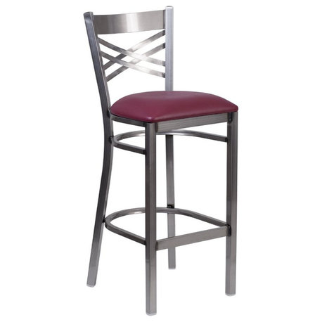 Flash Furniture 31" Bar Stool in Burgundy