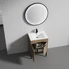 Freestanding Bathroom Vanity with Sink, Wood Bathroom Vanity Cabinet, Classic Oak, 24"