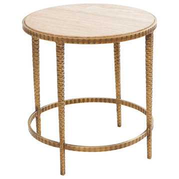 Modern Gold Marble Accent Table 564097