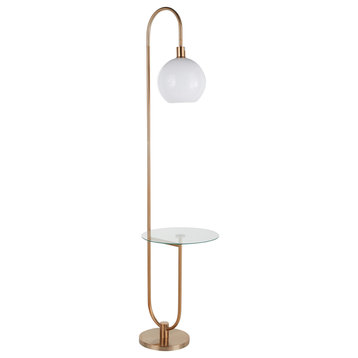 Trombone Floor Lamp With Table