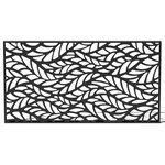 Veradek - Decorative Screen Panel, Flowleaf - Dress up your walls indoors or out with the striking design of the Alta. This unique piece features a nature-inspired design laser cut from thick-gauge steel with a scratch-resistant, powder-coated black finish. The Alta makes an impact in any interior or exterior space, and suits homes of every style.