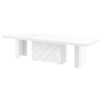 LOSOK Max Extendable Dining Table, White