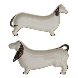 STONEWARE DOG SHAPE PLATE, SET OF 2 - Products