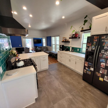 GREEN AND WHITE KITCHEN