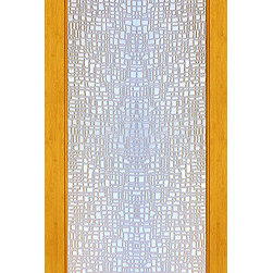 BM-36 Interior Bamboo Contemporary Contempo Glass Single Door - Interior Doors