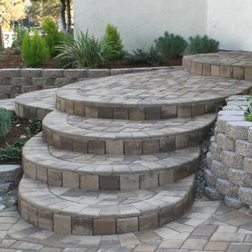 Calstone One Inch Paver Overlay of Steps