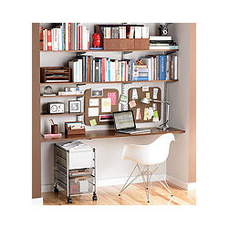 Zebrawood & Platinum elfa Home Office Shelving - Display And Wall Shelves 