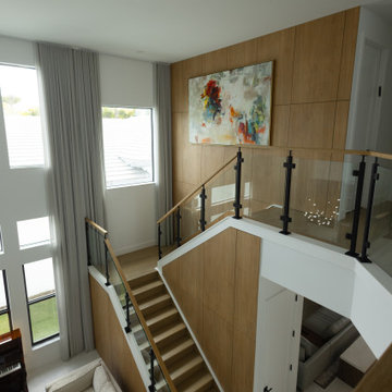 Modern Architectural Millwork Feature Wall & Stair Paneling