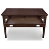 Transitional Writing Desk, Center Drawer With Drop Down Front, Chocolate Cherry