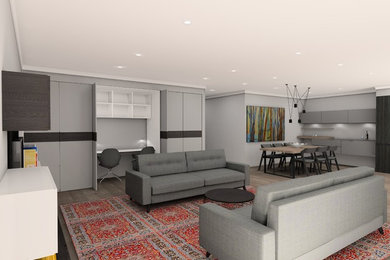 Photo of a modern family room in Perth.