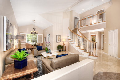 Inspiration for a transitional living room remodel in Orange County