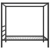Pemberly Row Modern Metal Canopy Poster Bed in Twin in Black