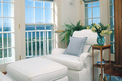 Inspiration for a transitional living room remodel in Boston