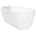 Secret Bath - Kaja White Solid Surface Bathtub, Small 55" - Elevate your modern bathroom with our world-class engineered bathtubs, designed for the discerning homeowner. More than a tub, it's a statement piece, blending ergonomic comfort with contemporary aesthetics to redefine your bathing experience.